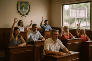 City council chamber where la ciudad de Salta approved its ban on betting advertising in municipal spaces