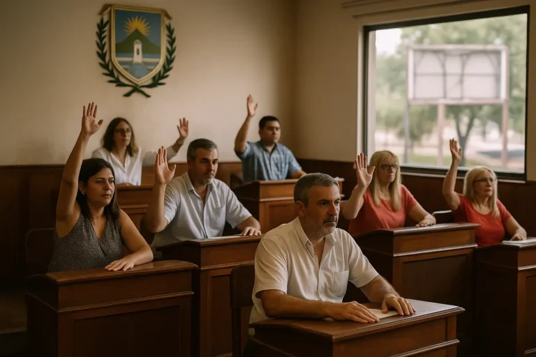 City council chamber where la ciudad de Salta approved its ban on betting advertising in municipal spaces